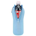 Linkidea Disposable Sport Cap Water Bottle Sleeve Compatible with 23.7 Fl Oz Arrowhead, Insulated Neoprene Plastic Bottled Water Cover with Lockable Zipper, Light Blue