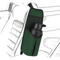 Linkidea Car Seat Side Water Bottle Organizer Compatible with YETI Rambler Bottle 26oz/36oz, Owala FreeSip 32oz/40oz, Vehicle Seat Side Storage Hanging Bag Holder for Large Bottles, Green