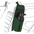 Linkidea Car Seat Side Water Bottle Organizer Compatible with YETI Rambler Bottle 26oz/36oz, Owala FreeSip 32oz/40oz, Vehicle Seat Side Storage Hanging Bag Holder for Large Bottles, Green