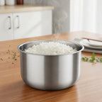 Linkidea Stainless Steel Rice Cooker Inner Pot Compatible with Aroma ARC-2000SB, No-Coating Replacement Bowl, Dishwasher Safe