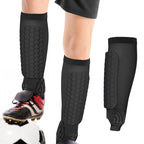 Linkidea Soccer Shin Guard with Ankle Brace, Calf Compression Sleeve with Honeycomb Pads for Kids Youth, All-Round Protection Sports Accessories Fits Game & Training (Size XL)