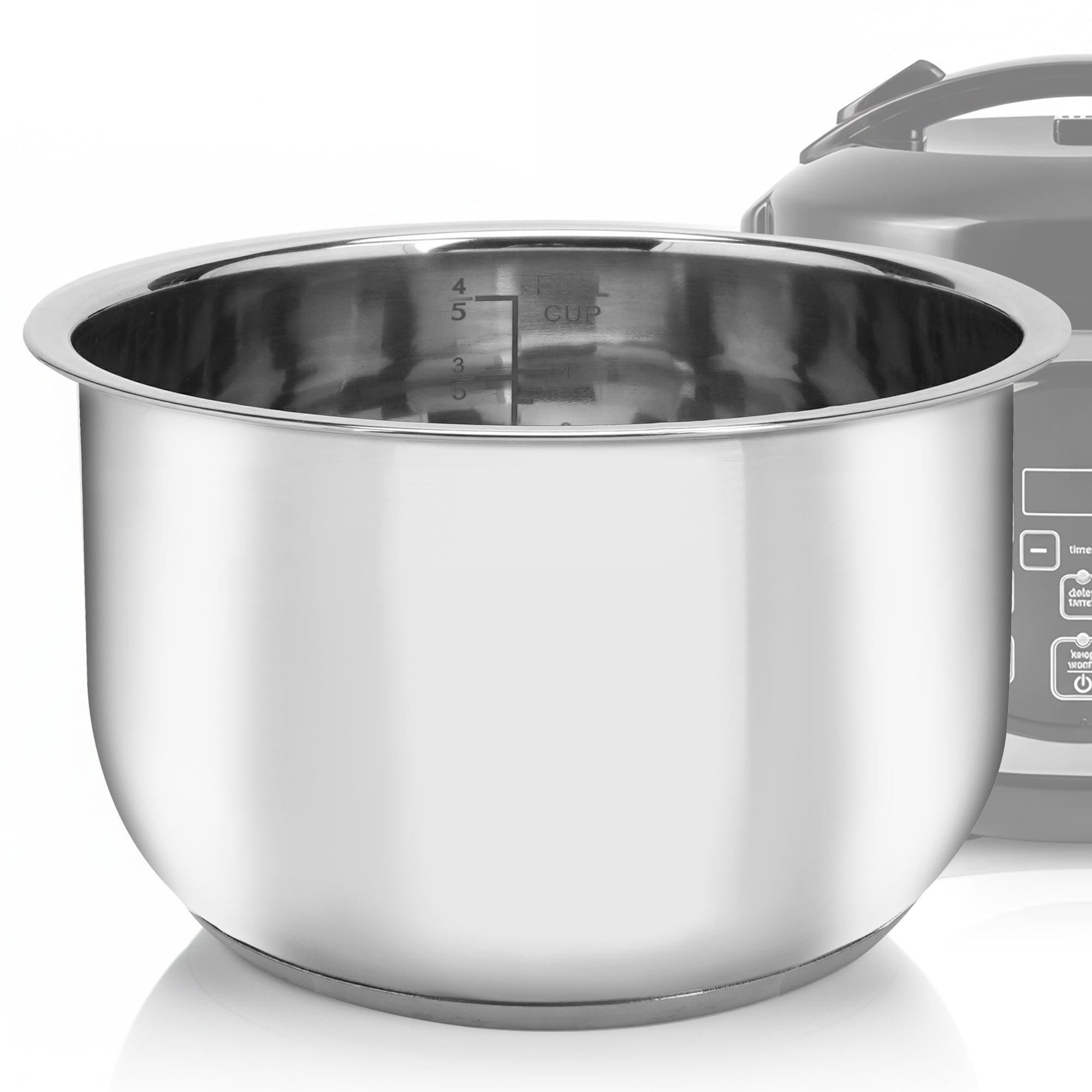 Linkidea Rice Cooker Stainless Steel Inner Pot Compatible with Aroma ARC-954SBD, ARC-914SBDS, Dishwasher Safe, No Coating Replacement Bowl (Old Version)