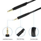 Linkidea Audio Cable with Mic for JBL Tune 770NC/670NC Headphones, 3.5mm TRRS to 2.5mm TRS Replacement Aux Cord with Inline Microphone and Volume Control (5 ft / 1.5m)