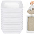 10 Pack Cat Litter Sifting Liners with Built-In Mesh Filter, Tear-Resistant Disposable Litter Box Bags, Easy Clean Liners for Open, Covered and Drawer Litter Boxes
