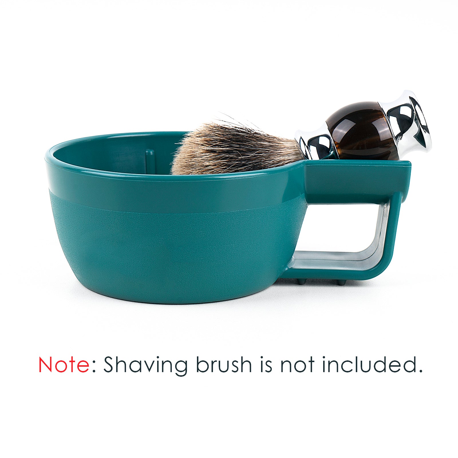 Linkidea Plastic Shaving Soap Bowl with Non-slip Handle, Wide Mouth, Large Capacity, Easier to Lather Ridges, Wet Razor Shave Cream Bowl for Men (Blue)