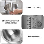Linkidea 316 Stainless Steel Replacement Inner Pot Compatible with Tiger JBV-A18U, JBV-S18U, JAX-T18U-K 10 Cup Rice Cooker, No Coating, Dishwasher Safe