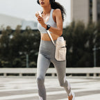Linkidea Water Bottle Carrier with Strap Compatible with Owala FreeSip 24oz/32oz, IRON FLASK Wide Mouth 32oz, Bottle Shoulder Strap Bag Holder with Phone Pocket (Beige)