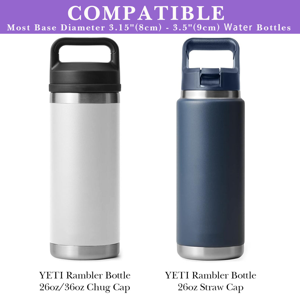 Linkidea Water Bottle Carrier with Strap Compatible with YETI Rambler Bottle 26oz/36oz, Waterbottle Sling Bag Holder with Shoulder Strap, Light Purple