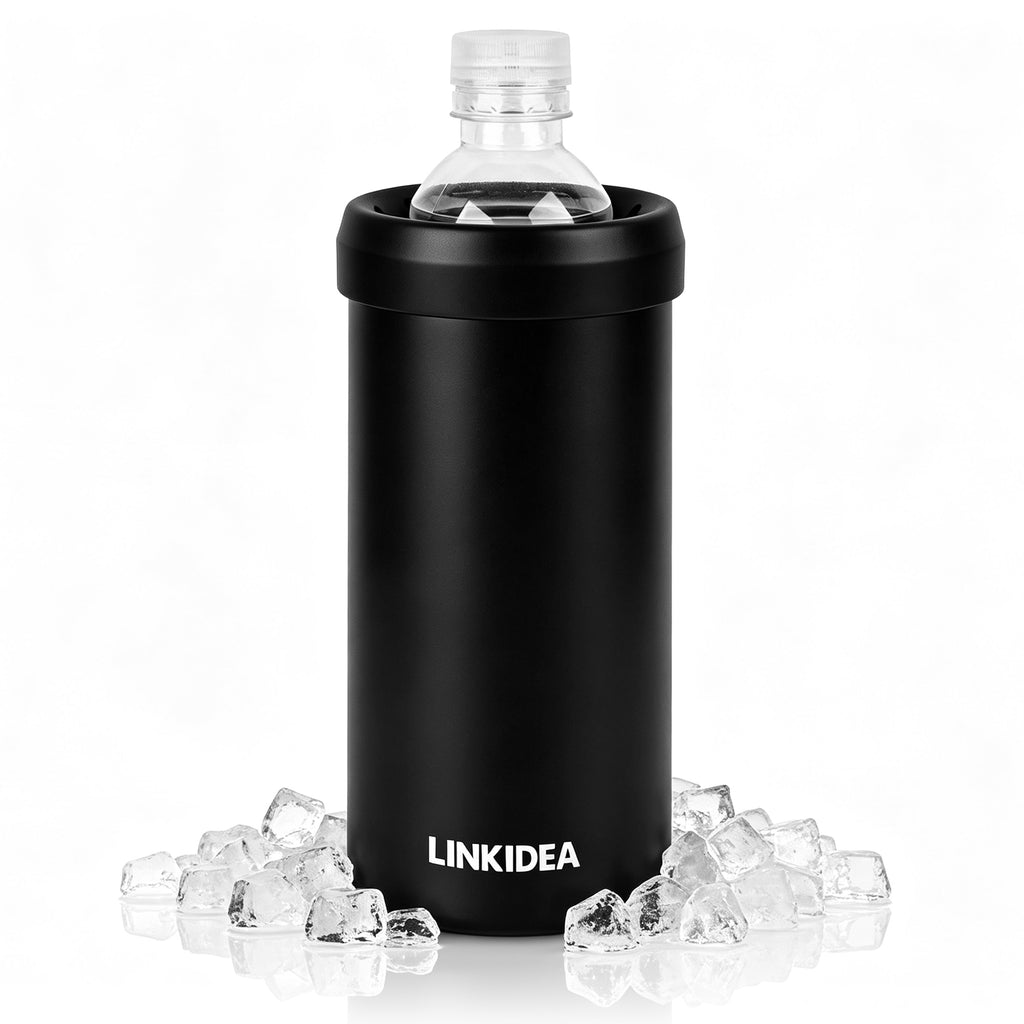 Linkidea Bottled Water Cooler Holder Compatible with Smartwater 16.9 Fl Oz, Evian 16.9 Fl Oz, Insulated Stainless Steel Disposable Water Bottle Holder, Keep Drinks Cold