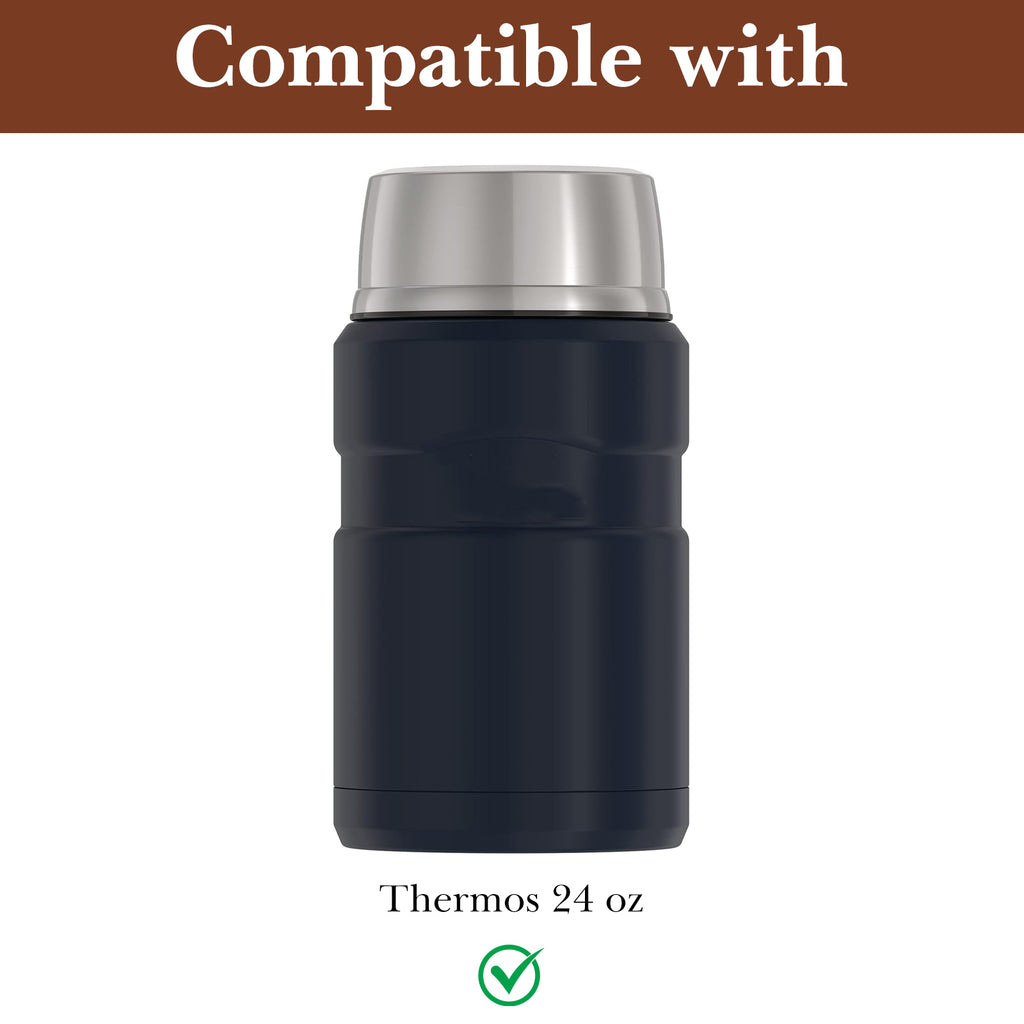 Linkidea Insulated Food Jar Bag, Thermal Snack Bags, Lunch Cooler Container for Food Can, Suitable for Office Work, Outdoor Picnics, Compatible with THERMOS 24 oz (Khaki)