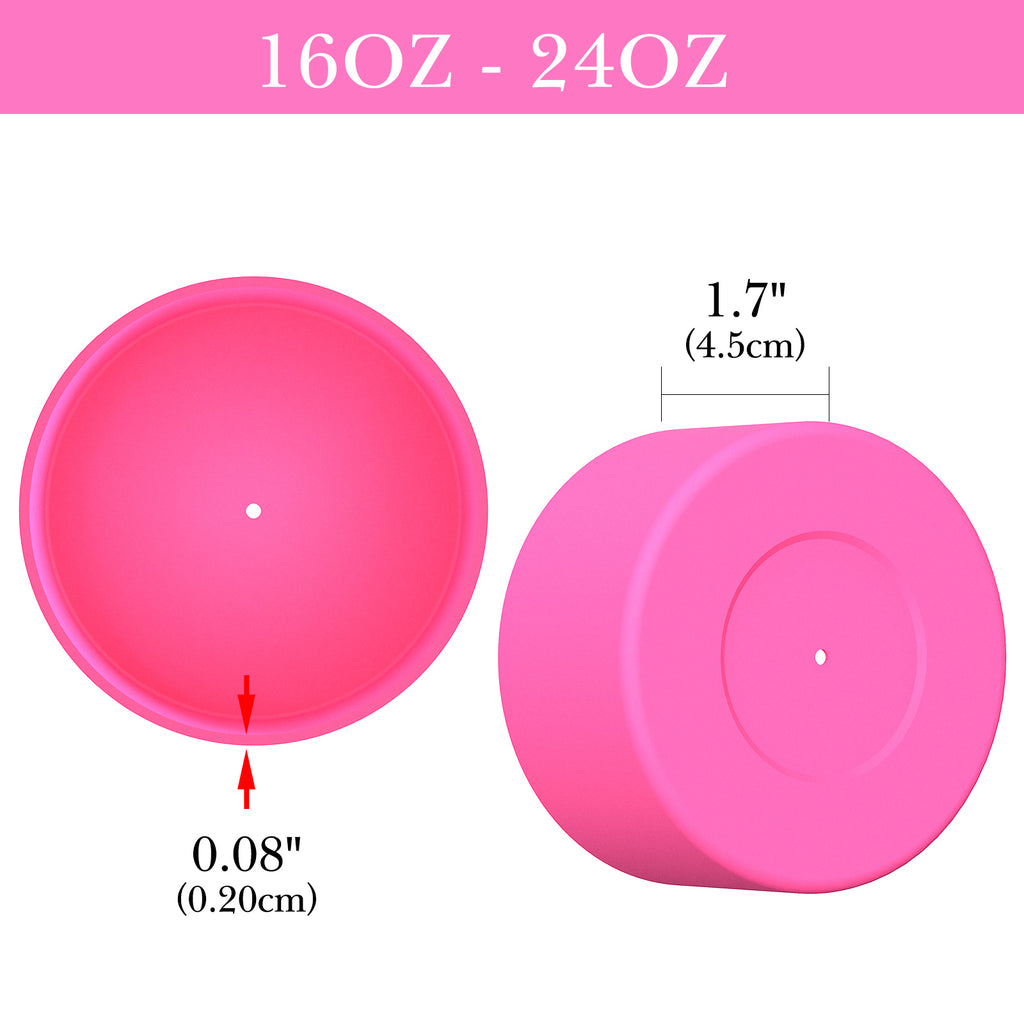 Linkidea 2 Pack Water Bottle Boot Compatible with Contigo West Loop 2.0 16oz/20oz/24oz, Huron 2.0 16oz/20oz, Silicone Anti-Slip Bottle Bottom Bumper Protector (Pink)