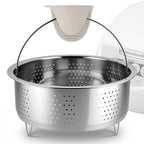 Linkidea 304 Stainless Steel Steamer Basket with Handle and Legs, Compatible with Tiger JBV-A10U, JBV-10CU, JBV-S10U, JBV-G10U, JBX-B10R 5.5-Cup Rice Cookers
