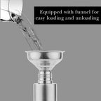 Linkidea Stainless Steel Cigar Holder Tube and Alcohol Flask Combo, Pocket Cigar Holder and 2oz Flask (Silver)