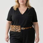 Chain Belt for Women, Leopard Brown Waist Chains with Storage Bag, 41 Inch Adjustable Chunky Body Fashion Accessory