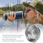 Linkidea 304 Stainless Steel Tea Strainer Compatible with YETI Rambler Bottle 18oz/26oz/36oz/46oz/64oz Chug and MagDock Caps, Ice Strainer Filter Blocker Fruit Stopper, 2 Pack