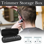 Linkidea 8-Blade Clipper Blade Case, Portable Barber Blade Organizer & Holder, Hard Shell Protective Storage Box Compatible with Wahl, Andis, Oster Professional Clipper Blades (Black)