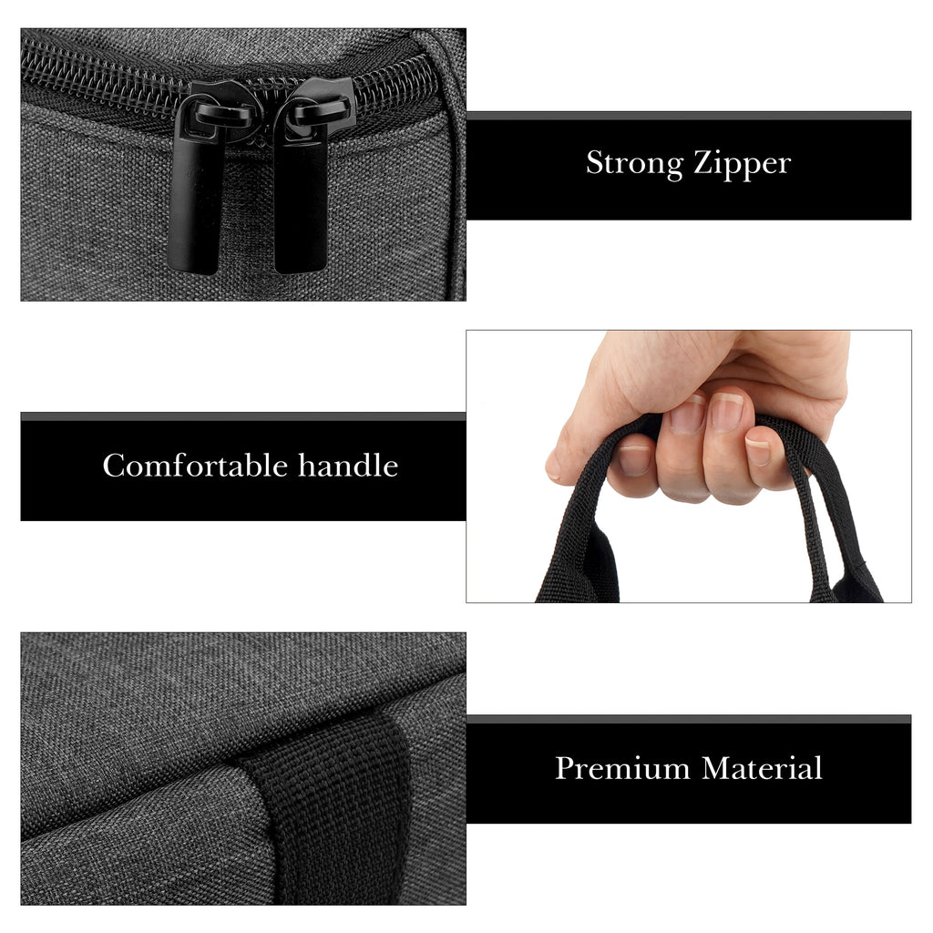 Linkidea Large Blender Storage Bag, Portable Carrying Bag with Hand Strap, Double Zipper Organizer Compatible with Ninja, Fits to Model QB3001SS (Grey)
