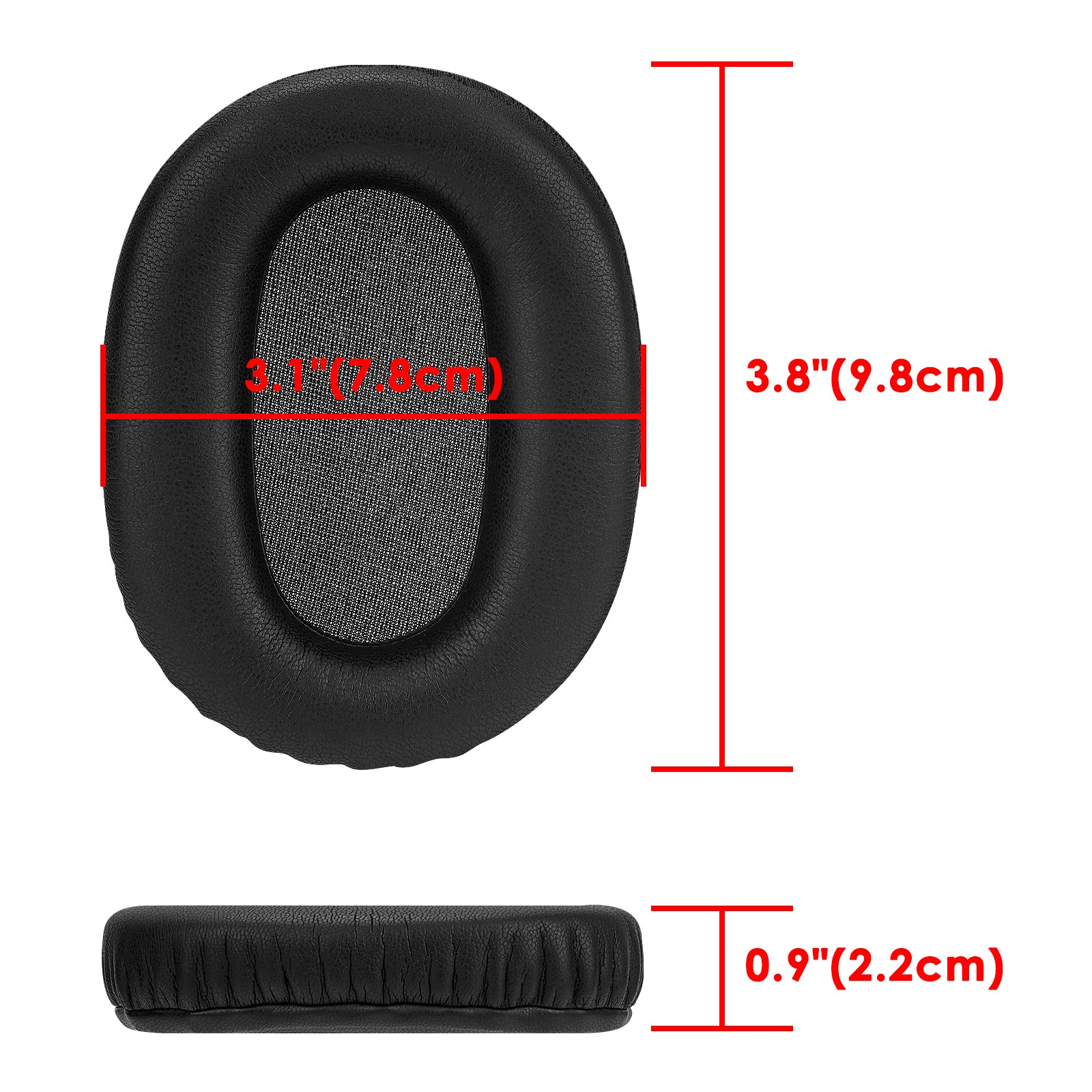 Replacement Ear Pads for SONY WH-XB900N Headphones, Headset Earpads ( Protein Leather/ Black)