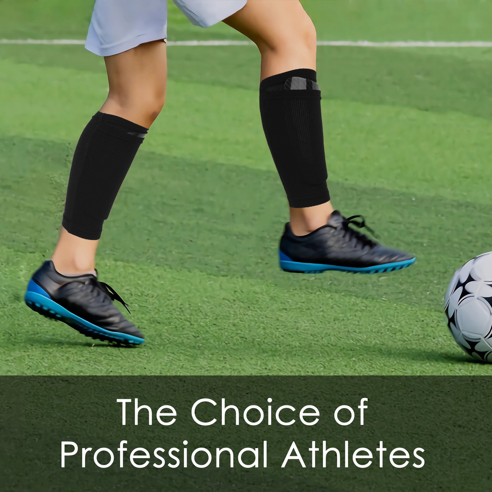 Carbon Fiber Soccer Shin Guards, Super Strong, Lightweight, Shock Resistance, Shin Protection with Portable Carrying Case and Shin Guard Sleeve for Youth Kids(Black, Size S)