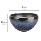 Linkieda Handcrafted Ceramic Shaving Bowl for Wet Shaving, Compatible with All Shaving Brushes, Unique Jian Zhan Glaze for Bathroom Use (Colorful)