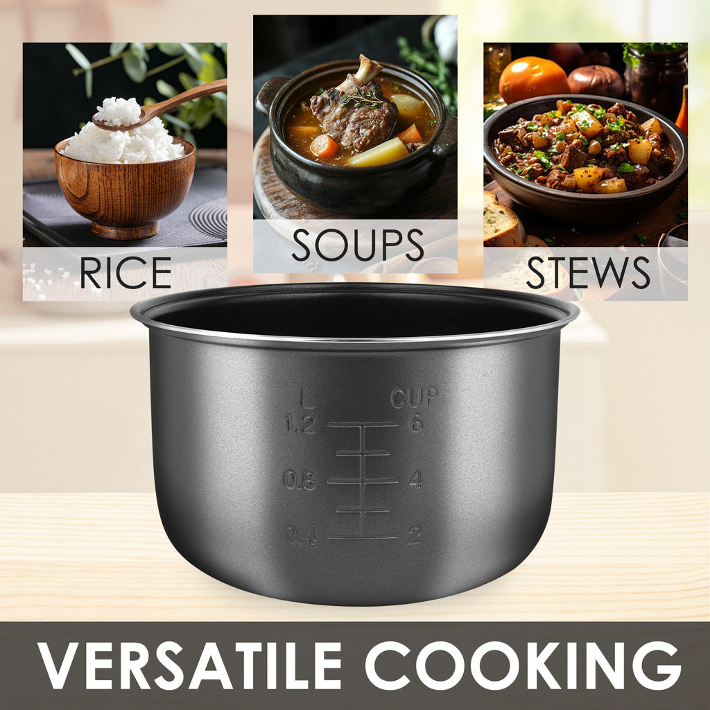 Linkidea Rice Cooker Inner Pot Replacement, 304 Stainless Steel Pressure Cooker Pot, Dishwasher Safe Replacement Inner Bowl Compatible with Zojirushi NS-ZCC10 1 L, NP-HCC10XH 5-1/2 Cups