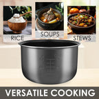Linkidea Rice Cooker Inner Pot Replacement, 304 Stainless Steel Pressure Cooker Pot, Dishwasher Safe Replacement Inner Bowl Compatible with Zojirushi NS-ZCC10 1 L, NP-HCC10XH 5-1/2 Cups