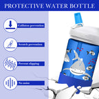 Linkidea 2 Pack Water Bottle Boot Compatible with CamelBak Eddy+20oz/25oz, Chute Mag 20oz/25oz, Carry Cap, Silicone Anti-Slip Bottle Bottom Bumper Protector (Navy Blue)