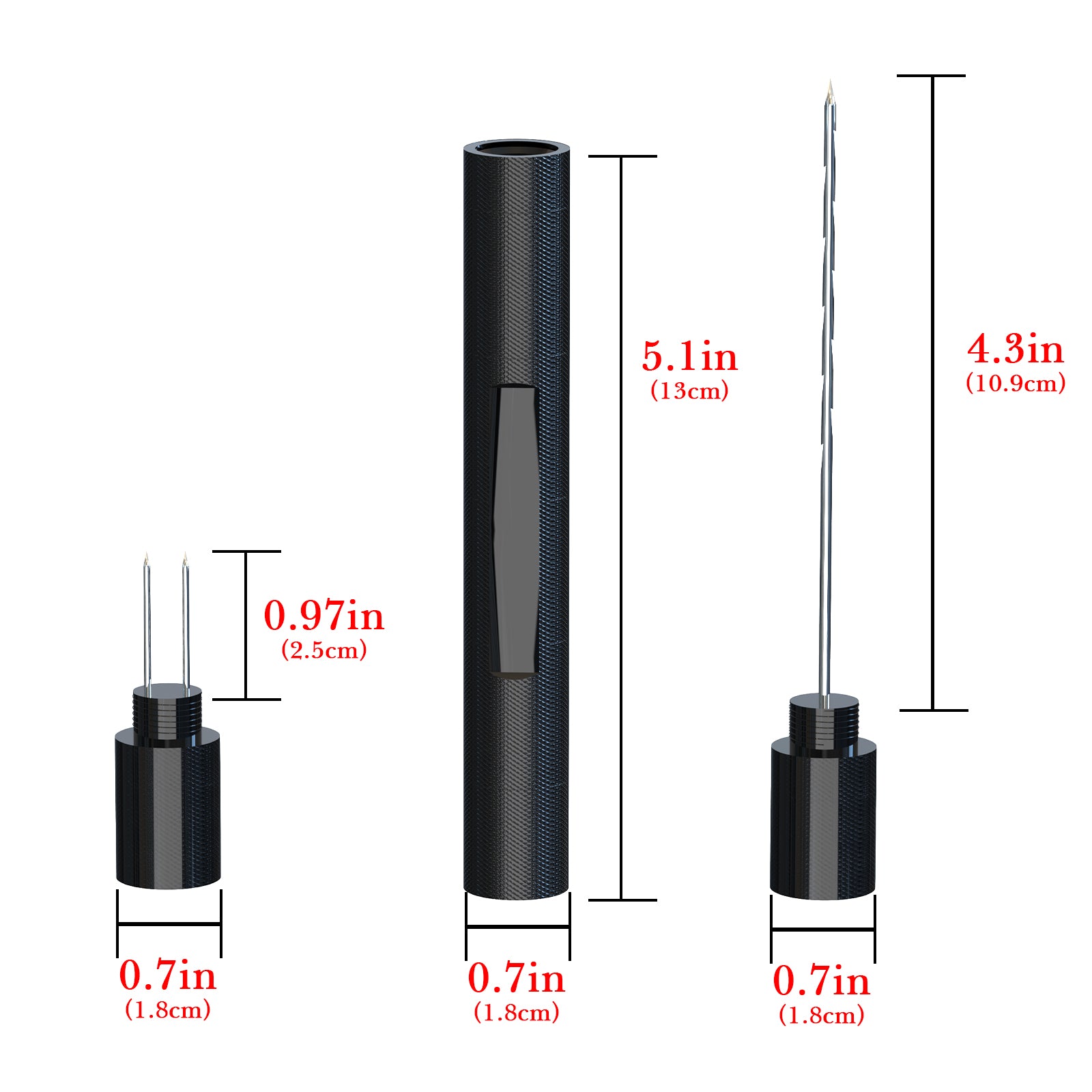 Linkidea 2-in-1 Aluminum Cigar Punch Cutter & Draw Enhancer Tool, Twin Sharp Needle Pins to Clear Clogged Cigars & Restore Airflow (Black)