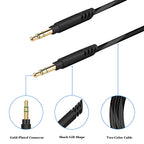 Audio Cable for Skullcandy Riff 2, Venue, Mix Master, Grind, Hesh ANC, Hesh Evo, Hesh 3/2, Crusher, Crusher ANC, Crusher EVO Headphones, 3.5mm to 3.5mm Replacement Aux Cord (5 ft/1.5 m)
