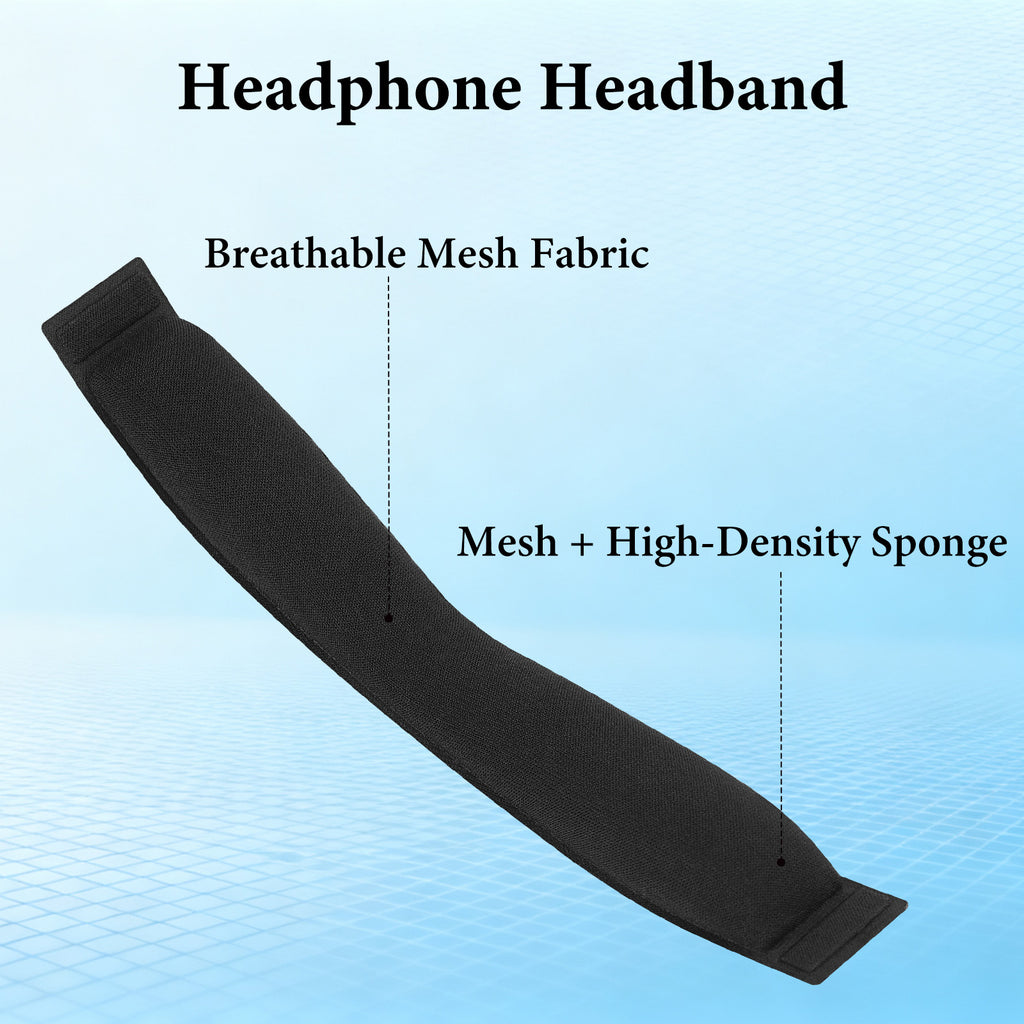 Linkidea Mesh Fabric Replacement Headband Compatible with Sennheiser HD650, HD660 S, HD 660S2 Headphones, Top Cover Repair Parts (Black)