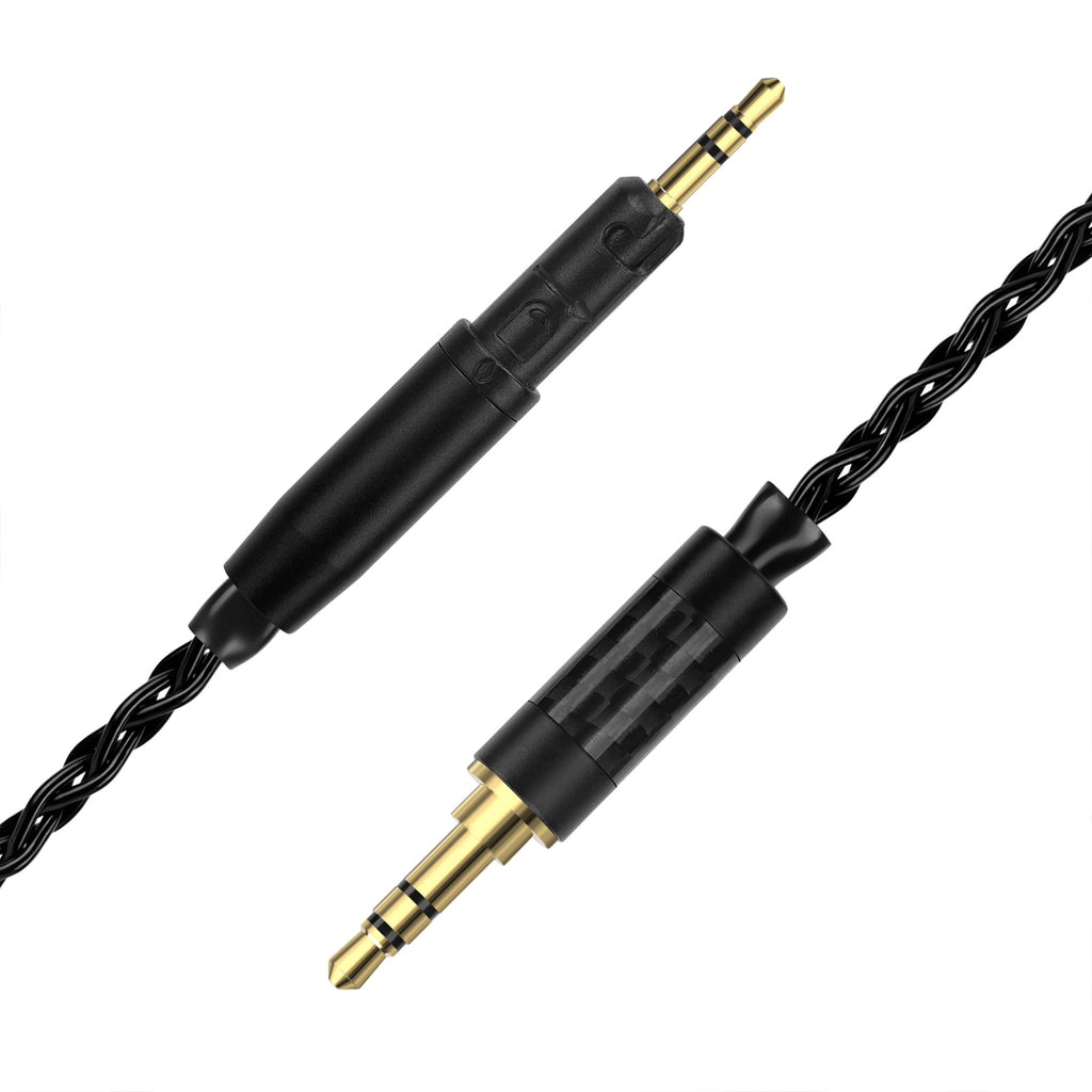 Linkidea 6N OCC Headphone Replacement Cable Compatible with ATH-R50X, ATH-M50x, ATH-M40x, ATH-M60x, ATH-M70x, 3.5mm Stereo Audio Cable for DAC, Amplifier, PC, Phone (4.9ft/1.5m, Black)