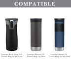 Linkidea 2 Pack Water Bottle Boot Compatible with Contigo West Loop 2.0 16oz/20oz/24oz, Huron 2.0 16oz/20oz, Silicone Anti-Slip Bottle Bottom Bumper Protector (Grey)