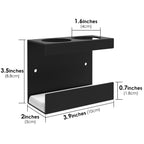 Linkidea Wall Mount Electric Toothbrush Holder for Bathroom, 2 Slots Aluminum Alloy Power Toothbrush Hanger, Self Adhesive Brush Organizer Compatible with Oral-B iO Series (Black)