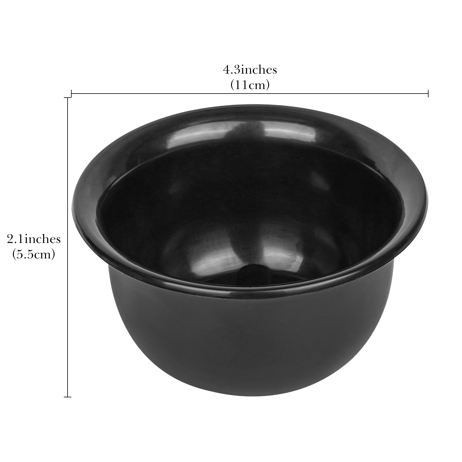 Linkidea Men's Shaving Soap Bowl, Internal Texture Whip Quick Rich & Thick Lather Shaving Bowl, Shaving Cup for Wet Shave (Black)