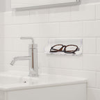 Eyeglasses Holder, Wall Mount Reading Glasses Storage Organizer for Bedroom Bathroom Study (Clear)