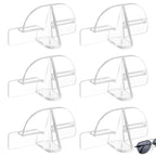 Sunglasses Organizer Storage 6 Pack, Wall Mount Clear Glasses Sunglasses Holder, Acrylic Sun Glasses Storage Organizer Compatible with Gucci GG0422S Ray Ban RB3025 RB3026 RB3016