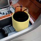 Car Cup Holder Sunglasses Stand, Extra Large Yellow Soft Silicone Eyewear Organizer with Plush Lined, Sun Shades Easy Access Storage, Scratch Protection