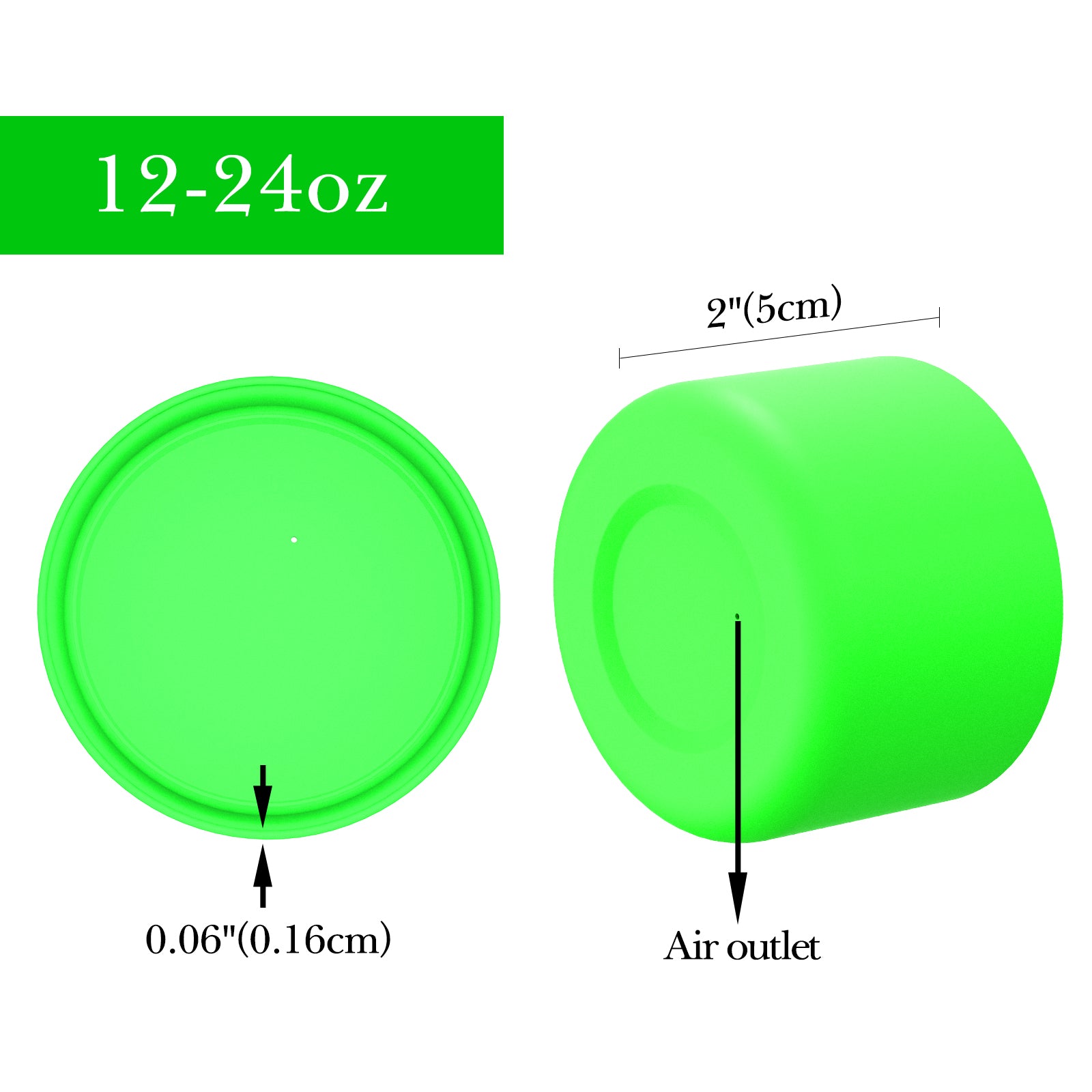 Linkidea 2 Pack Water Bottle Boot Compatible with IRON °FLASK Wide/Narrow Mouth 12oz/14oz/16oz/18oz/20oz/22oz/24oz, Silicone Bottle Bottom Sleeve Cover Bumper Protector (Green)