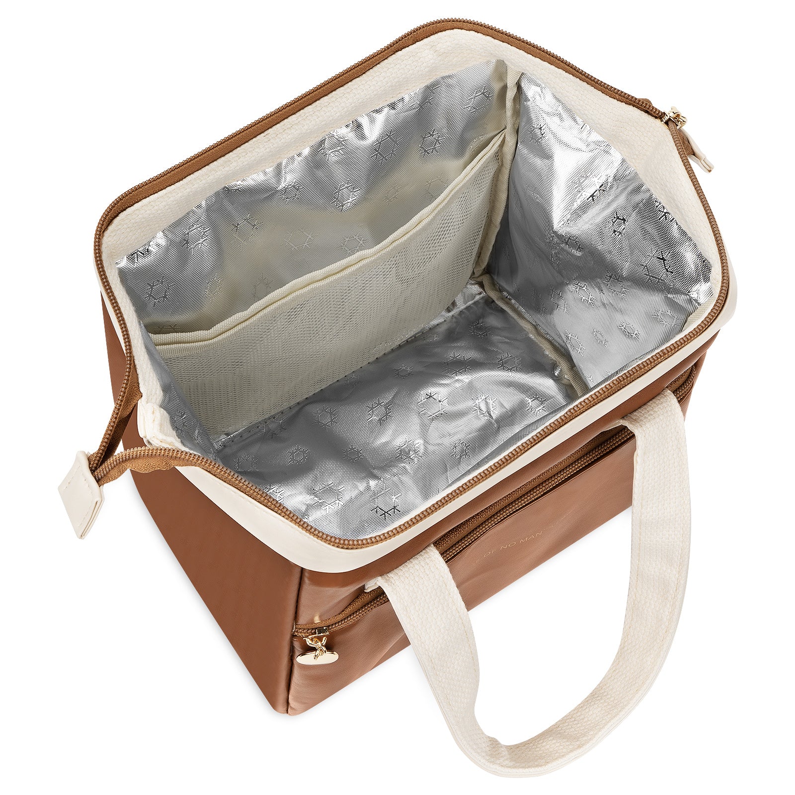 Linkidea Lunch Bag for Women, Portable Lunch Tote with Strap and Zipper, Insulated Lunch Bag Fits Work or Travel, Compatible with Bentgo Classic, Amathley, LOVINA Lunch Boxes (Brown)