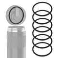Linkidea 6 Pack Water Bottle Gasket Replacement Compatible with Contigo Byron Snapseal Travel Mug 16oz/20oz, Silicone O Ring Leak Proof Rubber Seal with Tweezer for Bottle Lid, Black