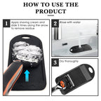 Linkidea Portable Rubber Razor Cleaner Tool, Removes Hair & Debris Buildup, Prolongs Razor Use Life, Compatible with Gillette Basic 5, Fusion, ProGlide (Black)