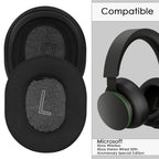 Linkidea Replacement Ear Pads Compatible with Microsoft Xbox Wireless, Xbox Stereo Wired 20th Anniversary Special Edition Headphones, Ear Cushions (Cooling Gel / Black)