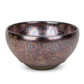 Linkidea Ceramic Shaving Bowl for Men, Jian Zhan Glaze Wet Shave Mug, Traditional Shaving Soap Lather Bowl (Purple)
