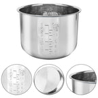 Linkidea Rice Cooker Stainless Steel Inner Pot Compatible with Instant Pot Model PPC770, PPC771, Dishwasher Safe, No Coating Replacement Bowl