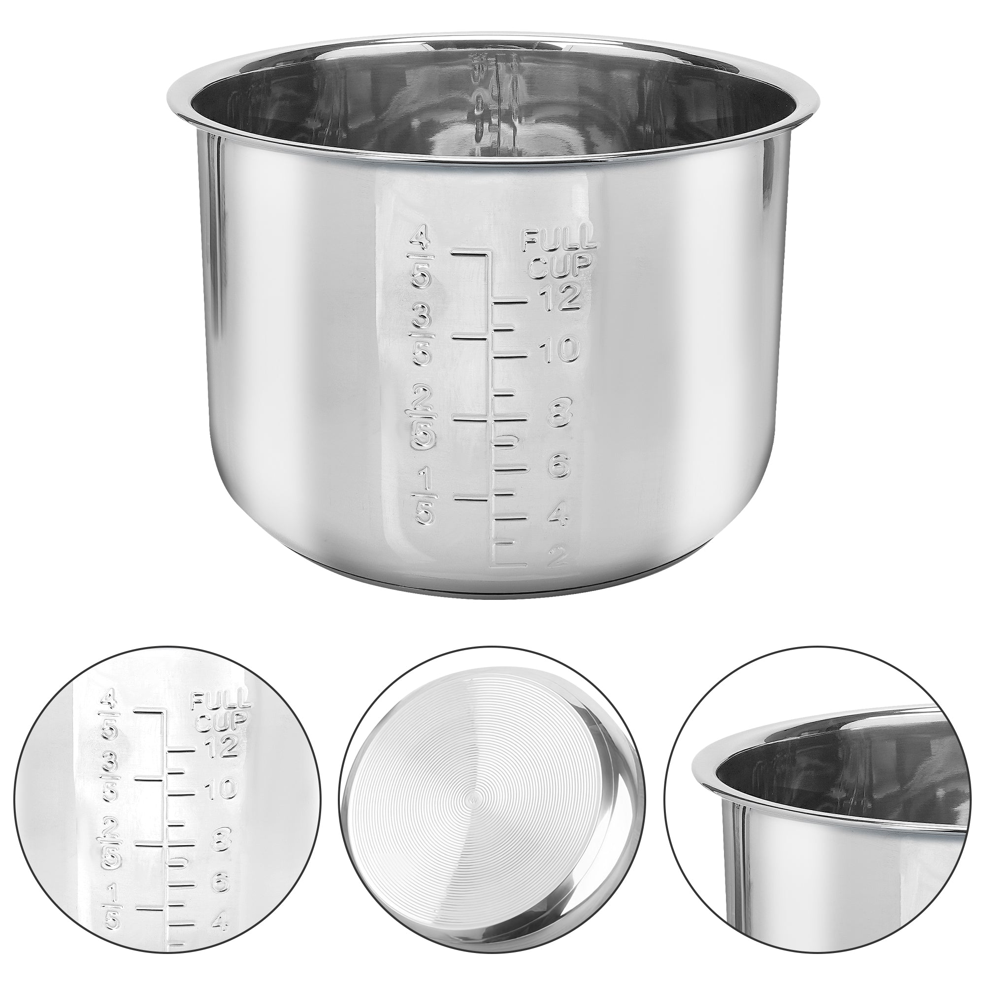 Linkidea Rice Cooker Stainless Steel Inner Pot Compatible with Instant Pot Model PPC770, PPC771, Dishwasher Safe, No Coating Replacement Bowl