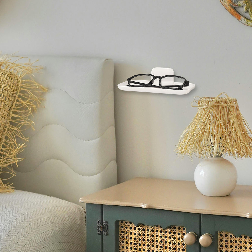 Eyeglasses Holder Stand for Nightstand, Wall Mount Reading Glasses Storage for Bedroom Bathroom Study