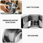 Linkidea 304 Stainless Steel Replacement Inner Pot Compatible with CUCKOO CR-0675FG, CR-0655FW, CR-0605F, CR-0633F, CR-0632F, CR-0631F Rice Cooker, No Coating, Dishwasher Safe
