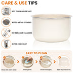 Linkidea Rice Cooker Ceramic Glaze Inner Pot Compatible with Tiger JBV-A10U, JBV-10CU, Non-Stick Replacement Insert Bowl
