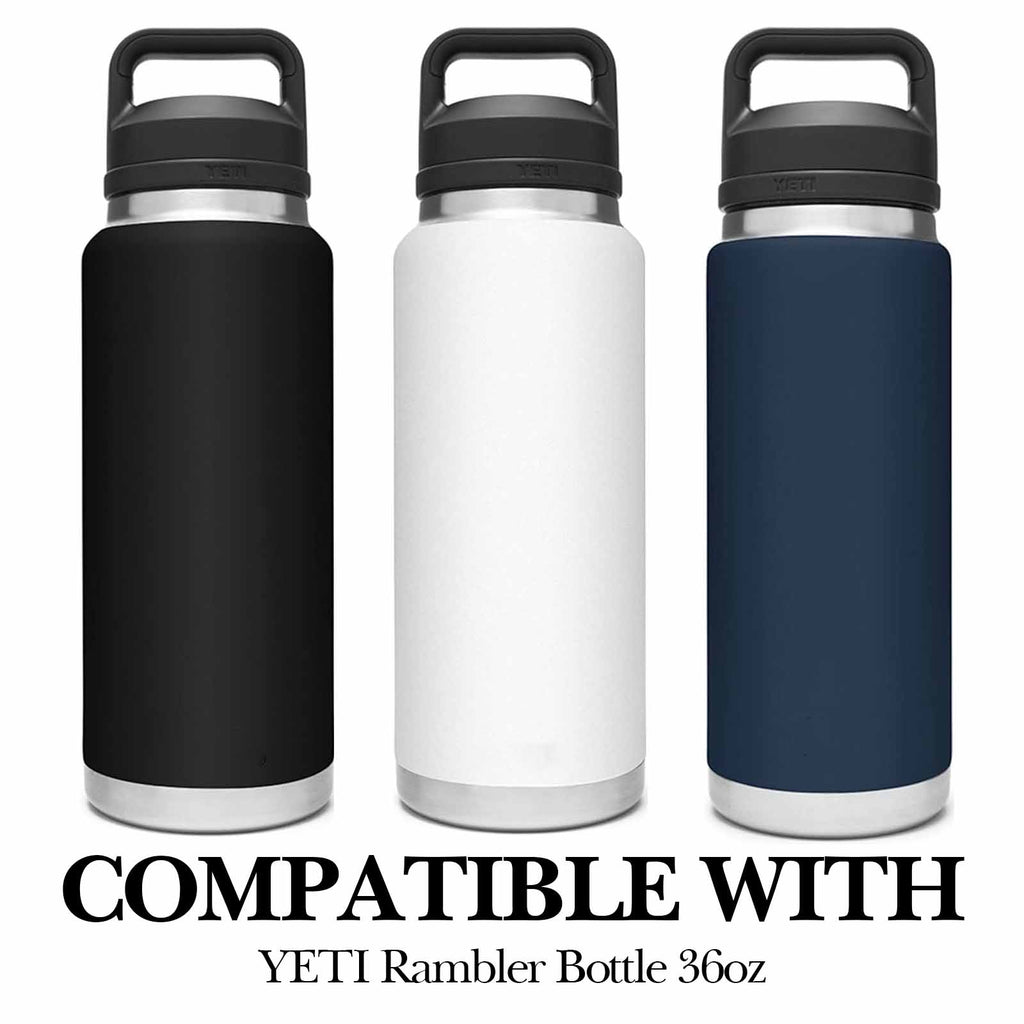Linkidea Water Bottle Boot Compatible with YETI Rambler Bottle 36oz, Silicone Anti-Slip Water Bottle Bottom Sleeve Cover Protector, Bottle Bumper (Black / 2 Pack)