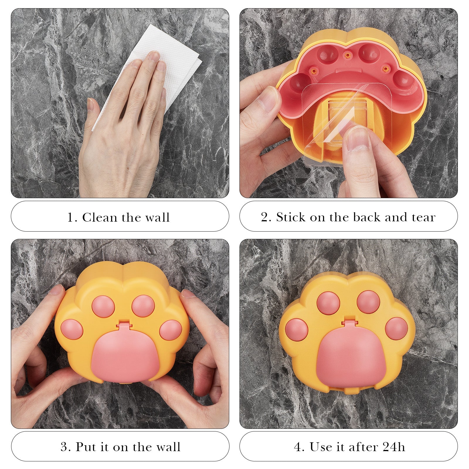 Linkidea 2 Pack Wall Mount Toothbrush Holder with Cover for Bathroom, Shower, Plastic Self Adhesive Wallmount Tooth Brush Hanger Compatible with Colgate, GUM, Brush Buddies Kids Toothbrush (Multi)